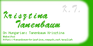 krisztina tanenbaum business card